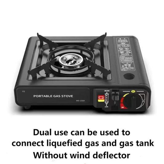 2900W Outdoor Cassette Gas Stove Cassette Gas Stove Dual-Purpose Portable Gas Grill Cassette Butane Vehicle-Mounted Gas Stove