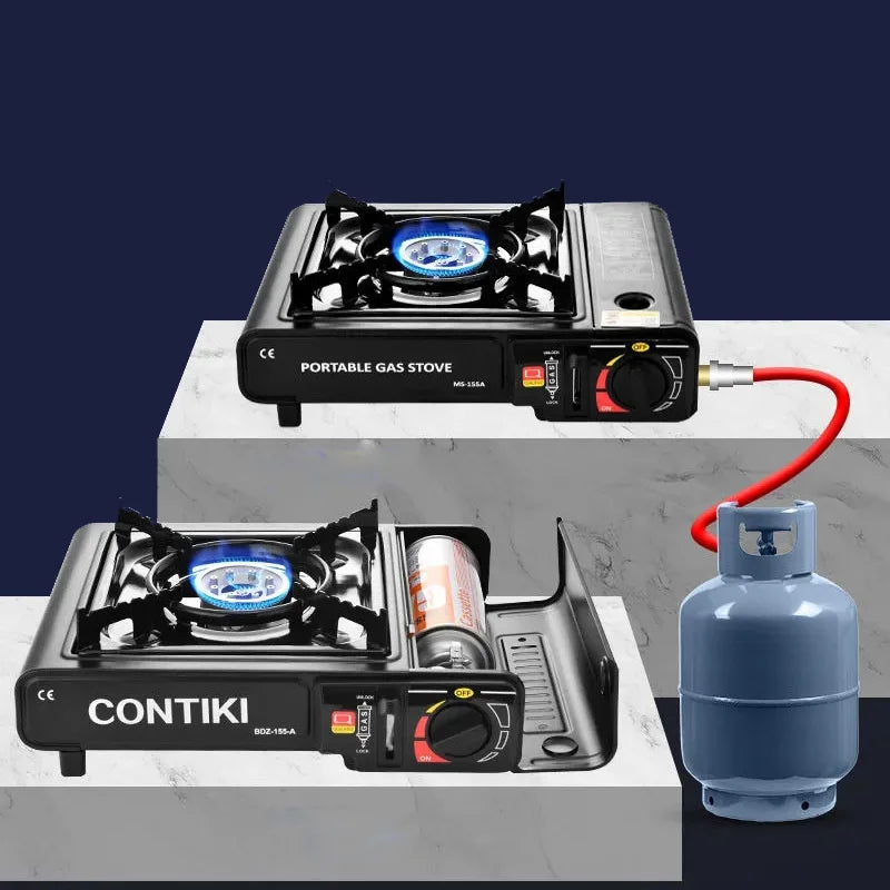 2900W Outdoor Cassette Gas Stove Cassette Gas Stove Dual-Purpose Portable Gas Grill Cassette Butane Vehicle-Mounted Gas Stove