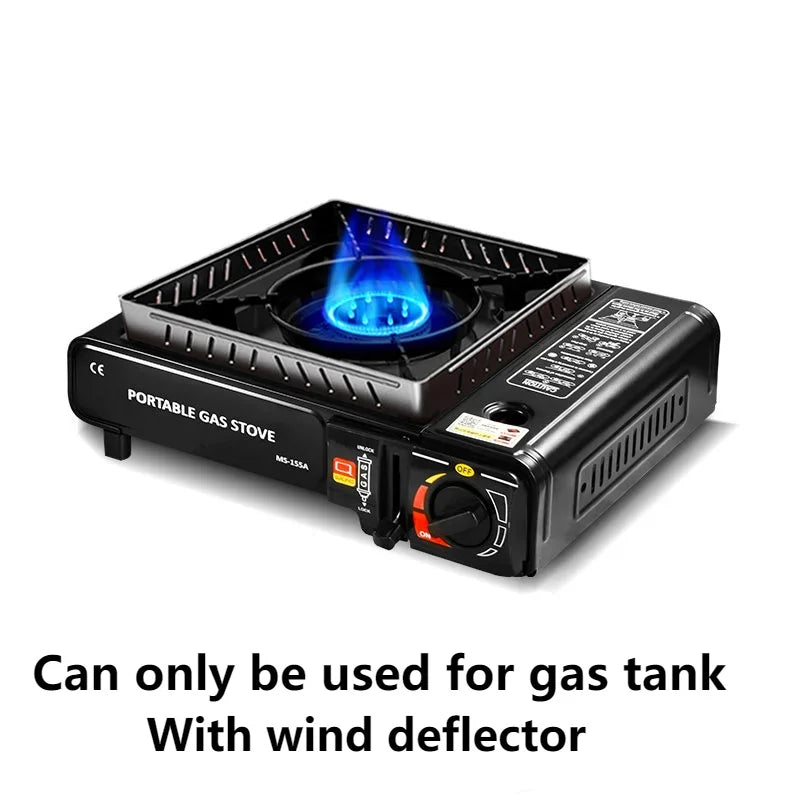 2900W Outdoor Cassette Gas Stove Cassette Gas Stove Dual-Purpose Portable Gas Grill Cassette Butane Vehicle-Mounted Gas Stove